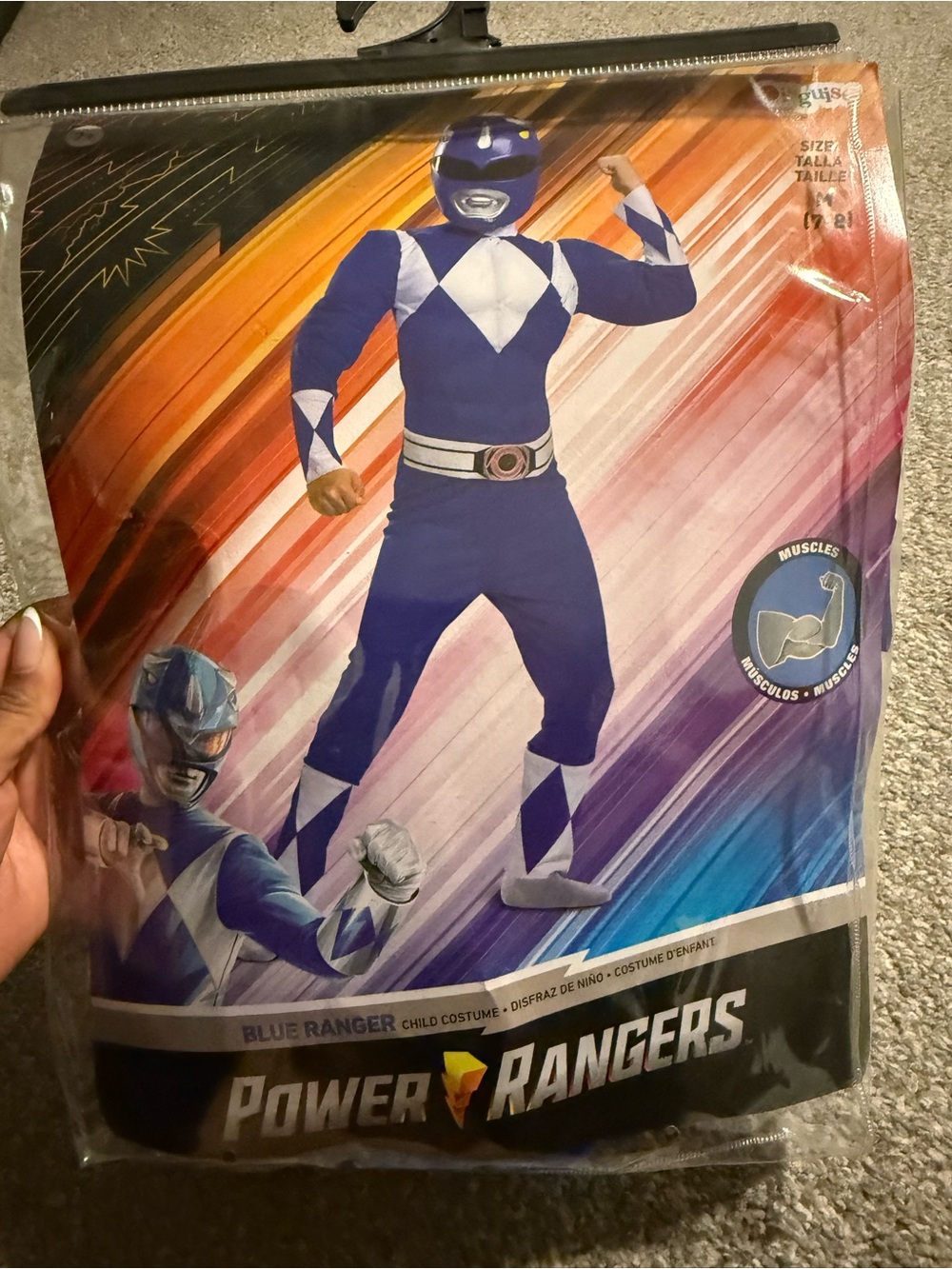 Power Ranger Blue Ranger Kids Costume - Blue and White